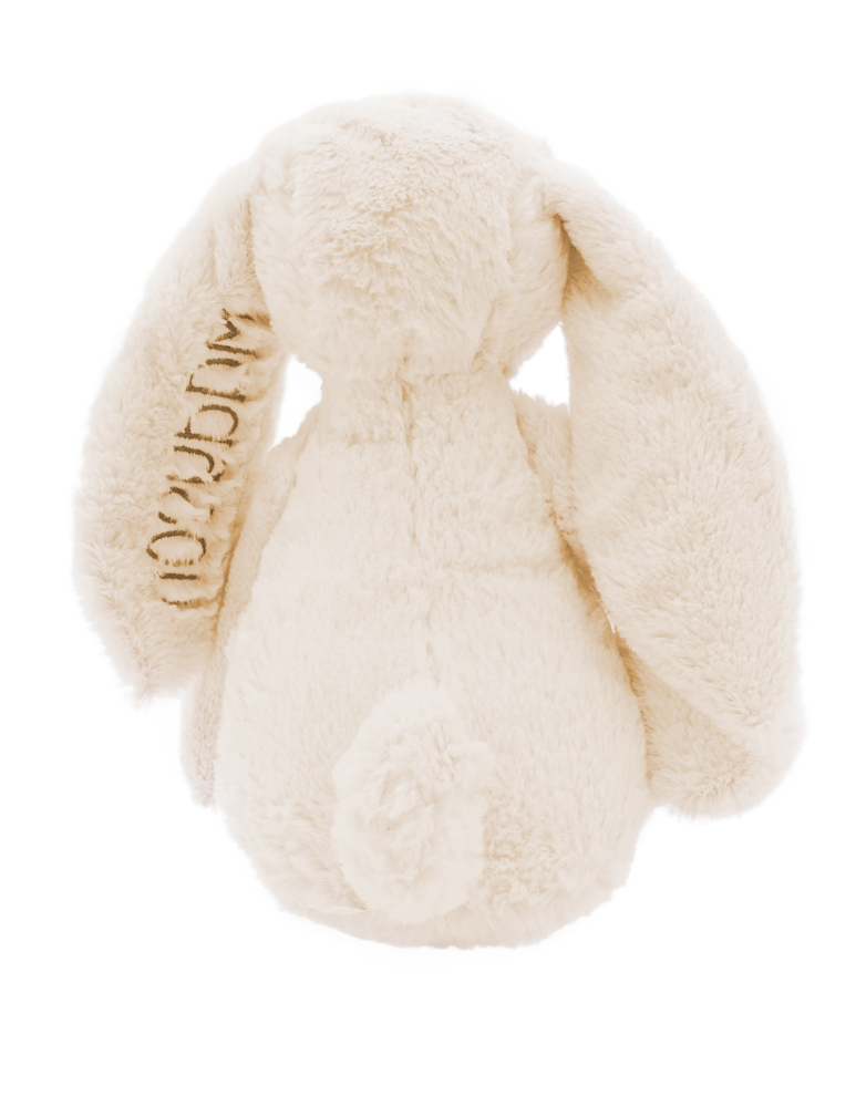 Personalized Super Soft Plush Bunny - 16 Inches Stuffed Animal Toy for Kids - Custom Gift with Embroidered Name on Ear for Easter