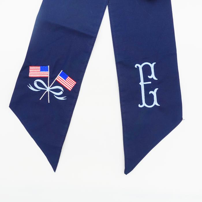 Personalized 4th of July Monogram Wreath Sash - Patriotic Door Decor- Personalized Monogram Wreath Sash- Front Door Decor- Custom Monogrammed Holiday Decor