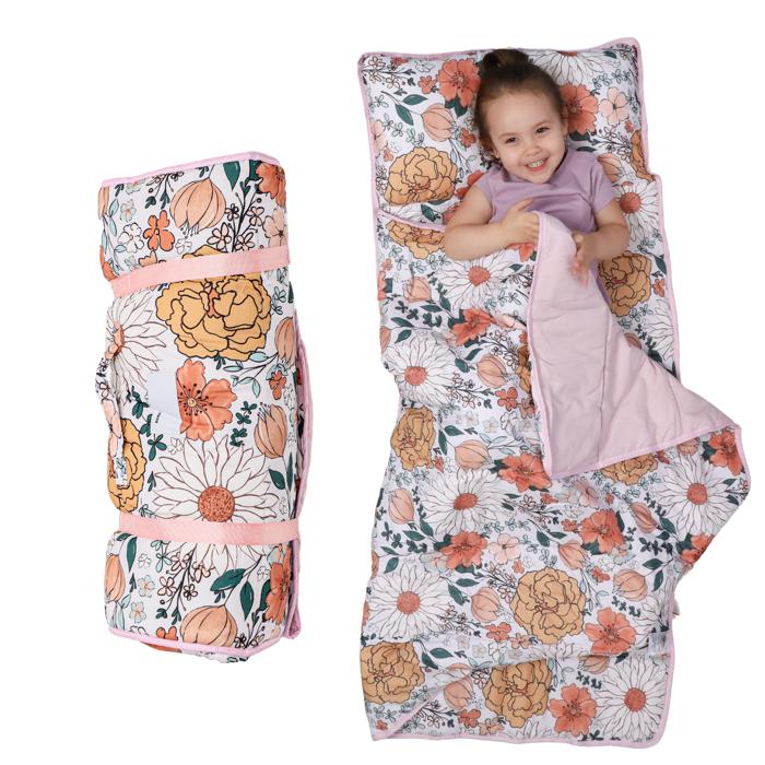 Personalized Toddler Nap Mat with Pillow and Blanket Kids Sleeping Bag for Boys and Girls Napmat with Custom Name Preschool Daycare