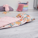 Floral Personalized Toddler Nap Mat with Pillow and Blanket Kids Sleeping Bag for Boys and Girls Napmat with Custom Name Preschool Daycare