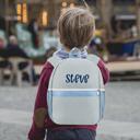  Personalized Seersucker Backpack Cute Baby Bag Backpack –Back To Schoo Preschool Kindergarten Toddler Backpack for Boys and Girls 