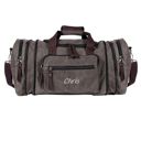 Gray Personalized Duffle Bags for Men - Expandable Canvas Duffle Bag for Travel - Mens Overnight Bag or Weekender Bag with Shoe Compartment - Carry-On Duffel Bag for Short Trip, Gym & Camping