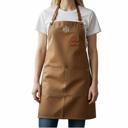 Brown Personalized Canvas Apron, Custom Gift for Men, Dad, Father's Day-Mother's Day- Bartender's Apron, Personalized Embroidered Apron For Him- Barbeque Apron