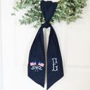 Navy Personalized 4th of July Monogram Wreath Sash - Patriotic Door Decor- Personalized Monogram Wreath Sash- Front Door Decor- Custom Monogrammed Holiday Decor
