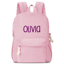 Pink Personalized Corduroy Backpack Cute Baby Bag Backpack –Back To School Preschool Kindergarten Toddler Backpack for Boys and Girls