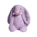 Purple Personalized Super Soft Plush Bunny - 16 Inches Stuffed Animal Toy for Kids - Custom Gift with Embroidered Name on Ear for Easter