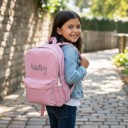 Pink Personalized Corduroy Backpack Cute Baby Bag Backpack –Back To School Preschool Kindergarten Toddler Backpack for Boys and Girls