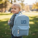 Blue Personalized Corduroy Backpack Cute Baby Bag Backpack –Back To School Preschool Kindergarten Toddler Backpack for Boys and Girls