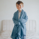 Blue Cloud-Soft Cotton Muslin Blanket - Kids Extra Long