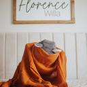 Orange Cloud Soft Muslin Cotton Blanket