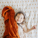 Orange Cloud Soft Muslin Cotton Blanket