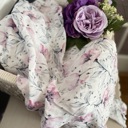 Violet Cloud Soft Muslin Bamboo Blanket