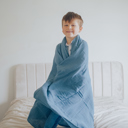 Blue Cloud-Soft Cotton Muslin Blanket - Kids Extra Long