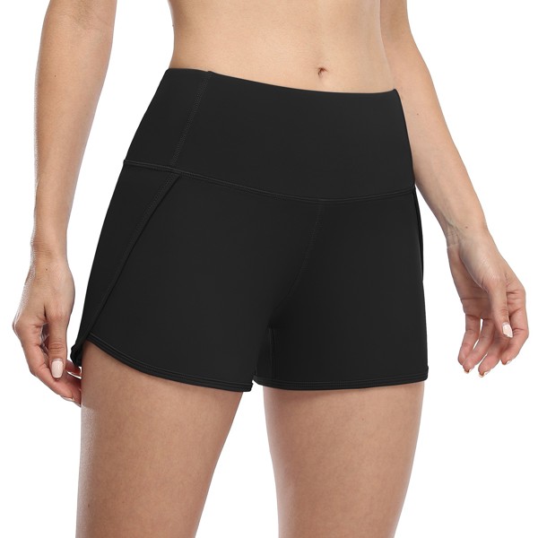 Black Active Pocket Shorts