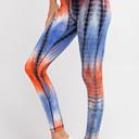 XXXL Blue & Orange Tie Dye Leggings