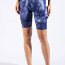  Blue & White Marble Bike Shorts