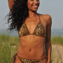  Brown Leopard String Bikini