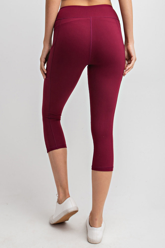 Burgandy Capri Leggings