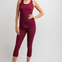  Burgandy Capri Leggings