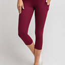  Burgandy Capri Leggings