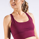  Burgandy Criss Cross Sports Bra