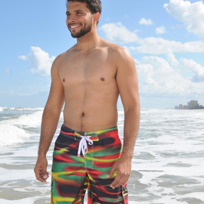 Color Swirl Swim Shorts