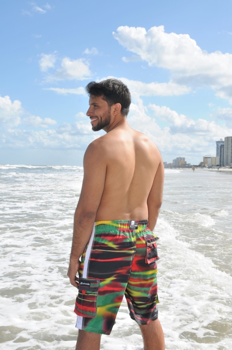 Color Swirl Swim Shorts