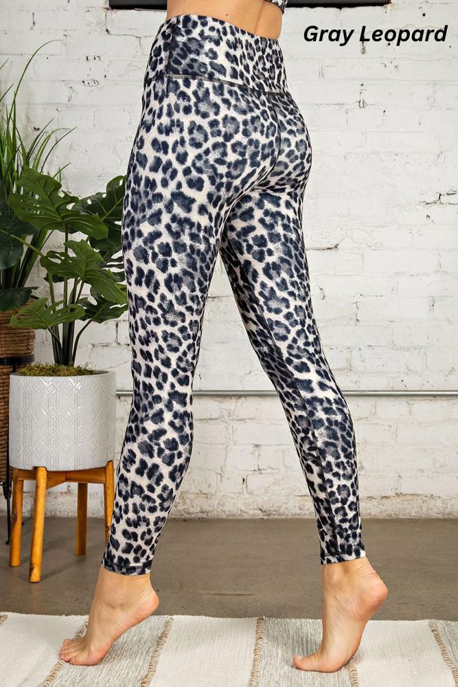 Gray Leopard Leggings