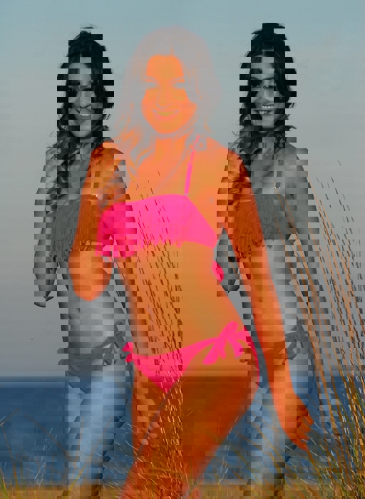 Fringe Bikini Hot Pink
