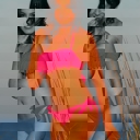  Fringe Bikini Hot Pink