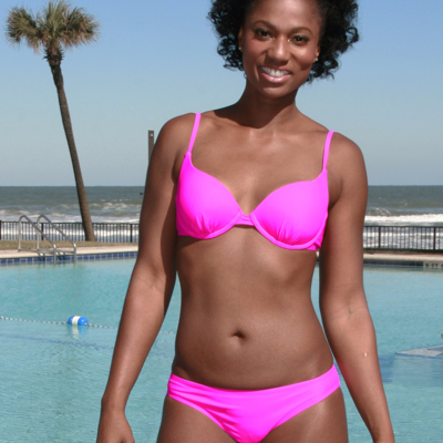 Hot Pink Underwire Bikini