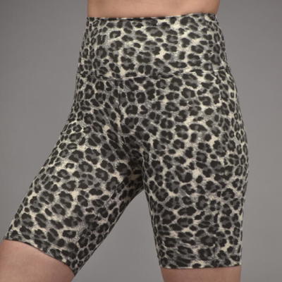 Gray Leopard Bike Shorts