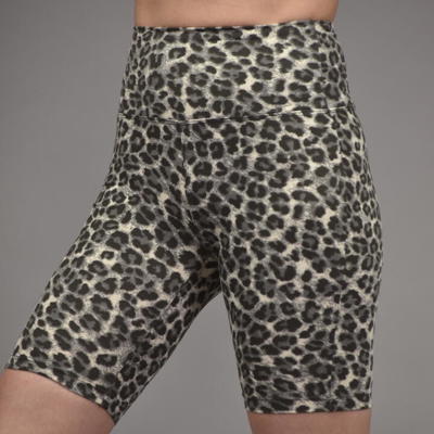 Gray Leopard Bike Shorts