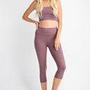  Mauve Pocket Capri Leggings