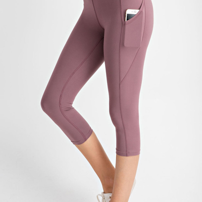 Mauve Pocket Capri Leggings