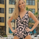  Pink & Black Designs One Piece Swimsuit