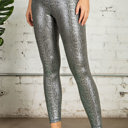  Gray Snake Foil Leggings