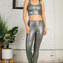  Gray Snake Foil Leggings