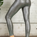  Gray Snake Foil Leggings