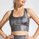  Gray Snake Foil Sports Bra