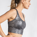  Gray Snake Foil Sports Bra