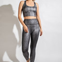  Gray Snake Foil Sports Bra