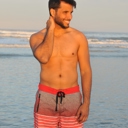  Static Glow Red Swim Shorts