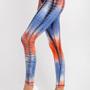  Blue & Orange Tie Dye Leggings