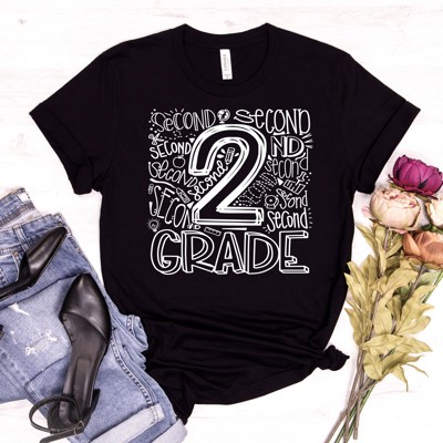 2nd Grade Shirt, Medium, Black, Sample Sale