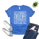  4th Grade Shirt, Small, Heather Royal Blue, Sample Sale