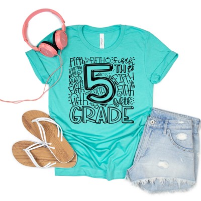 5th Grade Shirt, Medium, Teal, Sample Sale