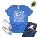  5th Grade, Large, Heather Royal, Sample Sale
