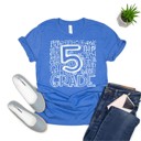  5th Grade Shirt, Medium, Heather Royal Blue, Sample Sale