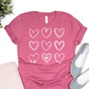   Valentines Heart Doodles Tees | Adult Small to 2XL